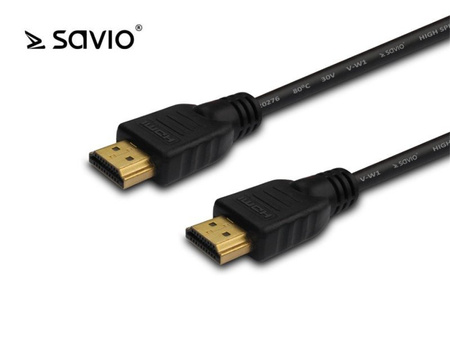 SAVIO CL-08 Kabel HDMI złoty v1.4 3D, 4Kx2K, 5m