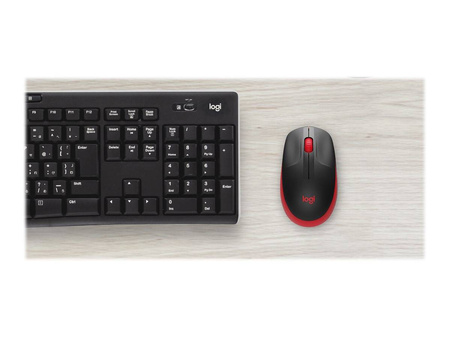 Mysz bezprzewodowa Logitech M190 optyczna czerwona