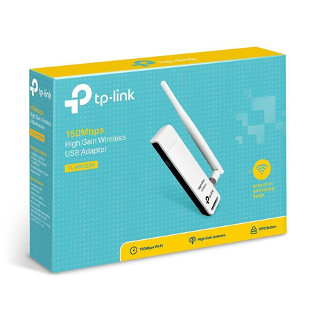 TP-LINK WN722N karta WiFi N150 USB 2.0 1x4dBi (SMA