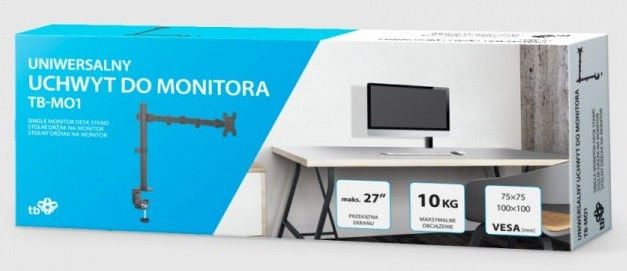 Zdjęcie monitora zamontowanego na uchwycie.