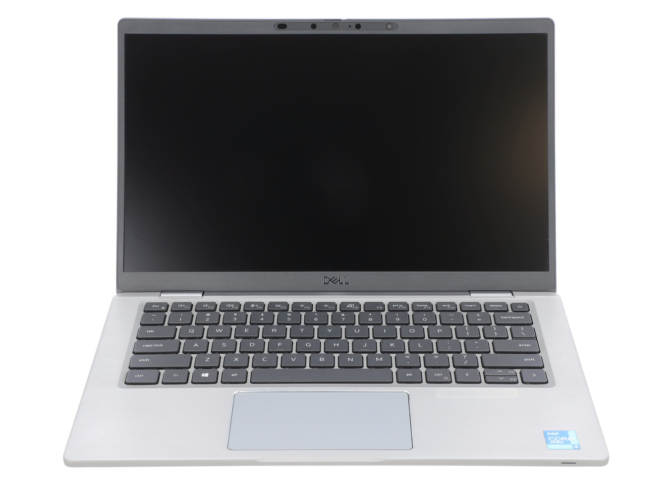 Laptop Dell Latitude 7320 z przodu, zbliżenie na ekran i klawiaturę